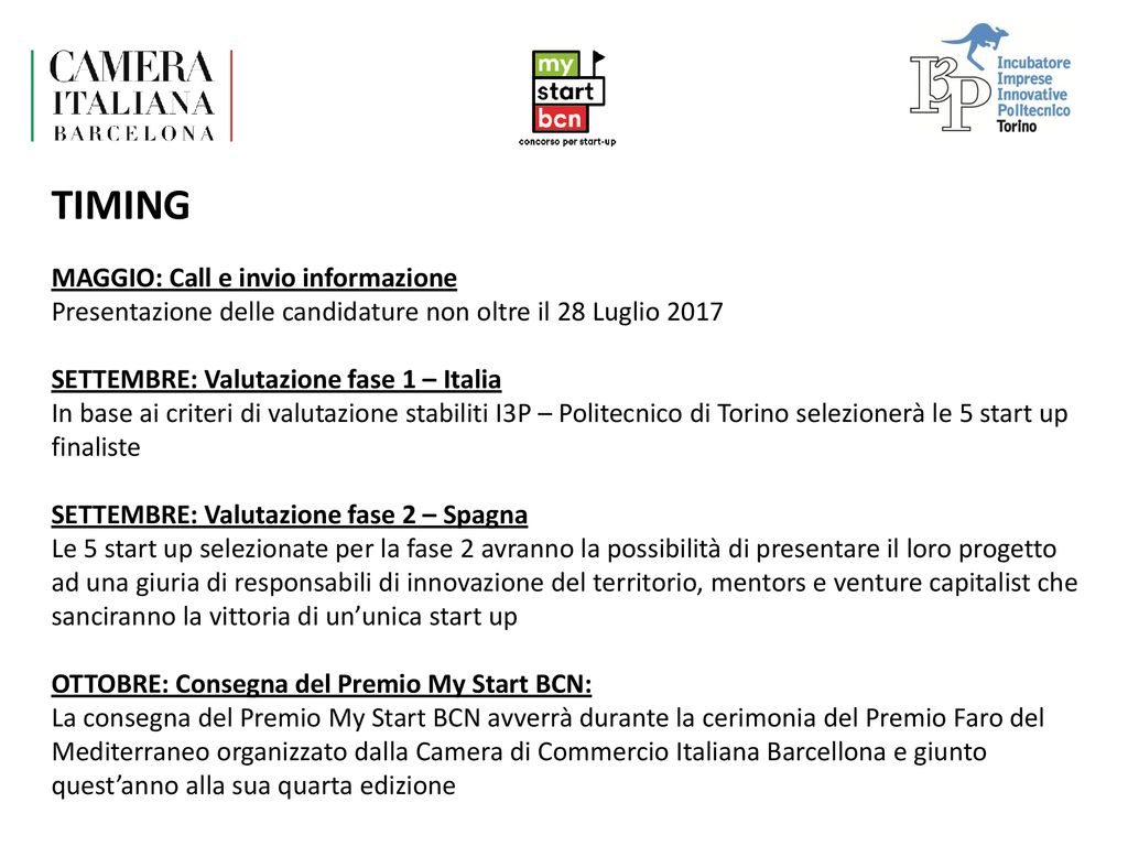 Concorso My Start Bcn Bcn Ppt Scaricare